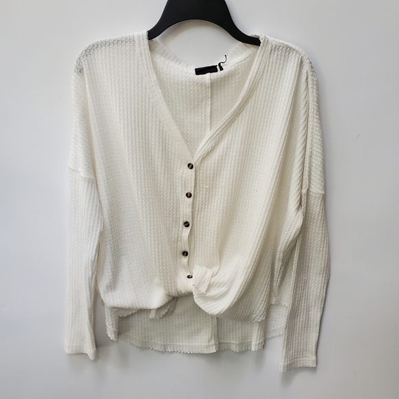 OUT FROM UNDER White thermal Button down SzS EUC! - Picture 2 of 9